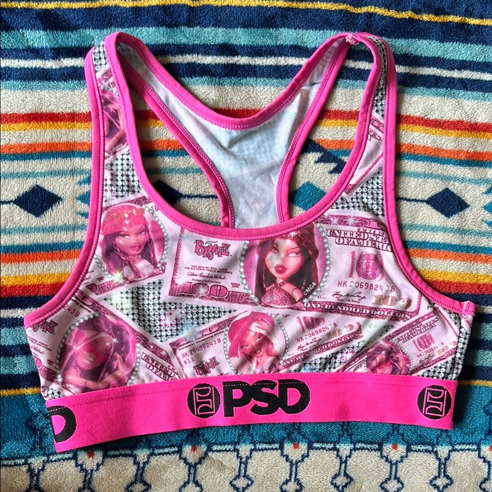 PSD Pink Bratz Graphic Sports Bra